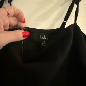 Lulu's Elegant Black Strappy Dress